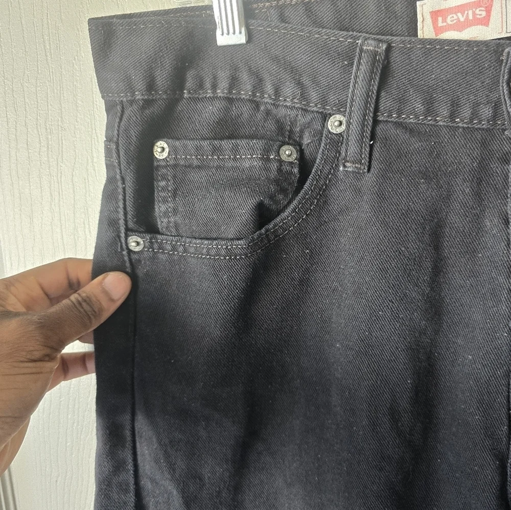Levi's 550 Jeans Men Straight Leg 34×29 Light Wash Dark Black MidRise Logo Husky